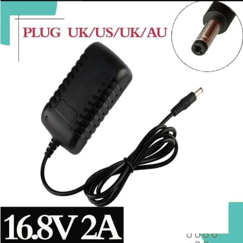 EU/US plug 4S 16.8V 2A AC charger for 18650 lithium battery 14.4V 4 series lithium ion battery wall charger