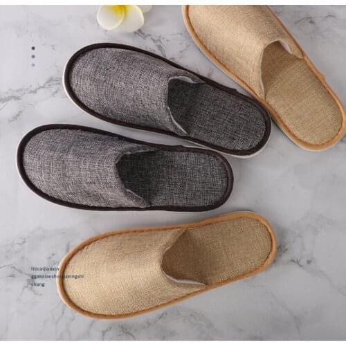 Hotel Travel Slippers Party House Home Guest Use Shoes Fluffy Closed Toe Non-slip thick Men Women Disposable Slippers wholesale