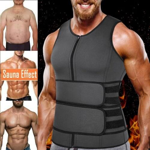Waist Trainer Sweat Vest for Men Neoprene Sauna Tank Top Compression Workout Corset Slimming Body Shaper Faja Shapewear