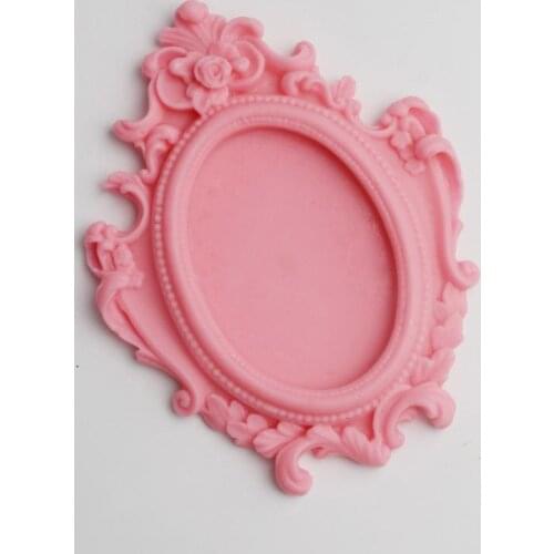 Mirror 3D Silicone Mold for Soap Making Plaster Craft Desktop Decorating Chocolate Sugarcraft Molds DIY Photo Frame Clay Mould