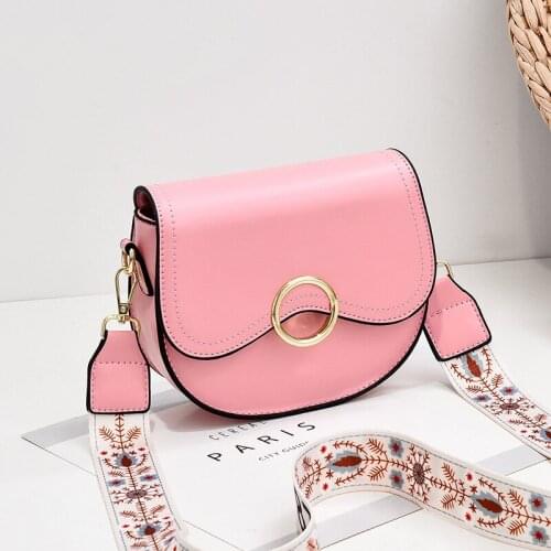 Female PU Leather Saddle Crossbody Bags For Women 2020 Luxury Handbags Designer Sac a Main Ladies Hand Shoulder Messenger Bag