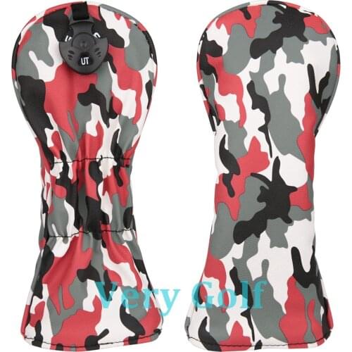 1pc Red/Blue Camouflage Golf Club Hybrid Head Cover Utility UT Cover