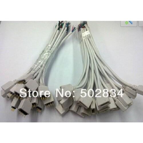 10set/lot 4 Pin Strips Male & Female Connector Cable 20cm