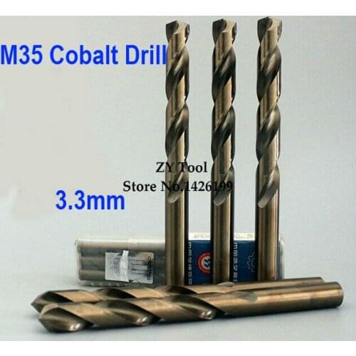 10PCS TG 3.3mm cobalt high speed steel straight shank drill Hep flowers Hep flowers stainless steel straight shank drill