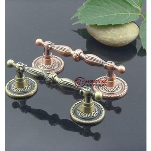 128mm red bronze kitchen cabinet wardrobe door handle antique brass dresser drawer retro furniture door handle pull knob 5" 96mm