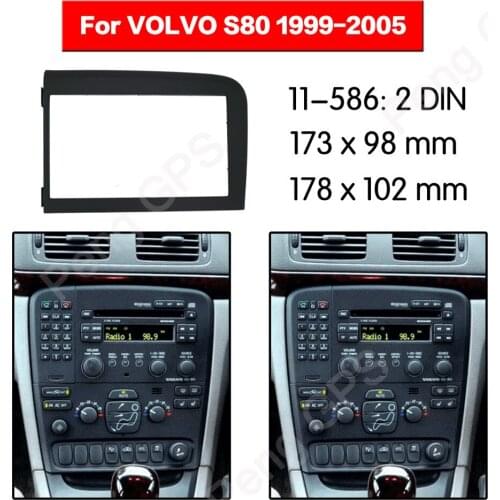 2 DIN Car Radio stereo Fitting installation Trim Kit adapter fascia For VOLVO S80 1999 2000 2001 2002 2003 2004 2005 frame Audio