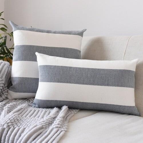 2021 Modern Simple Color Woven Stripe Multi-color Sofa Throw Pillow Bedside Cushion Living Room Headrest Chair Car Without Core