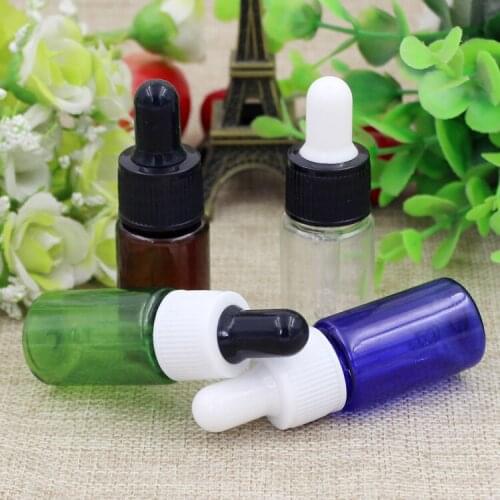 5pcs 10ML Serum Plastic Bottle Cosmetic Packaging Sample Bottles Perfume Packaging Lotion plastic Dropper Bottle