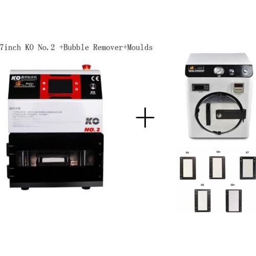 7inch KO No.2 MT OCA Vacuum Laminating Machine LCD Screen Press Lamination for Sumsung S8 Edge for iPhone X Broken Glass Repair