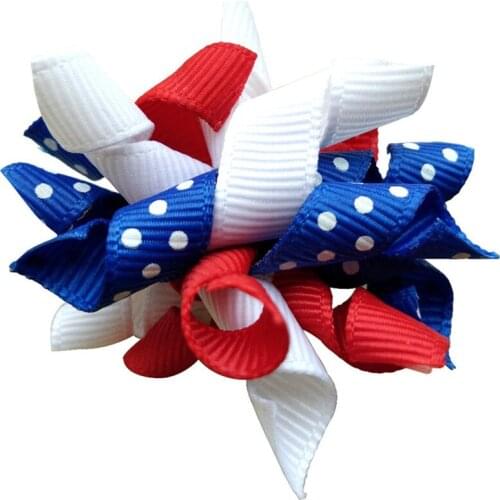 100PC/Lot Pet Accessories 4th of July Dog Bows Handmade Dog Hair Bows Holiday Dog Grooming Products
