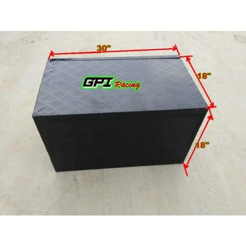 30"x18"x18" Aluminum Pickup Truck Bed Camper Tool Box Tote Storage/760*460mm BLK
