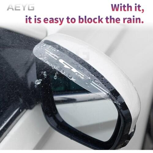 Car Side Mirror Waterproof Sun Visor Rain Eyebrow Auto Rear View Shield For KIA Optima Peugeot 4008 5008 206 207 307 308 GTLine