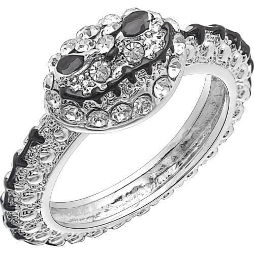 Hainon Vintage Pumpkin Death Skull Halloween Rings For Women Girl Fashion Engagement Shiny White Gold Flower Ring Jewelry Gift