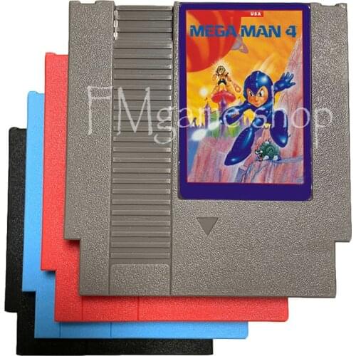 Megaman 4 for 72 pins 8bit game cartridge for Video Game Console Mega man Select color English Language playstation