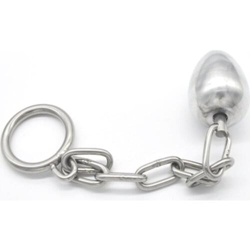 Stainless Steel Penis Rings Anal Plug Long Chain Heavy Chastity Device Cock Ring Sex Toy Men Masturbators Butt Plug Anal Toys