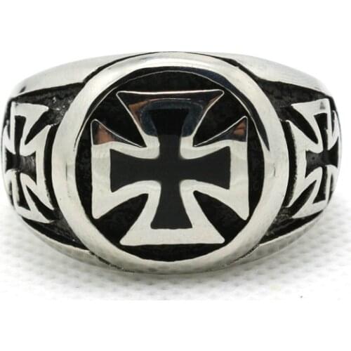 Fashion Top Quality Amazing Jesus Cross Ring 316L Stainless Steel Hot Jewelry New Design Cross Ring Hot Sale