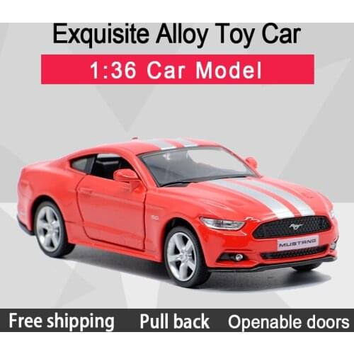 RMZ CITY 1:36 Ford Mustang 2015 Super Sports Car Alloy Diecast Car Model Toy With Pull Back For Children Gifts Toy Collection