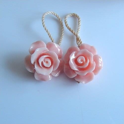 Natural Pink Conch Shell Carved Flowers Fashion Womean Earrings Beads,,Birthday gift,12x7mm,1.1g