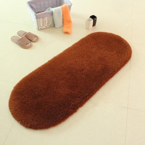 NiceRug Area Rugs for Home Coffee Color Oval Soft Fluffy Anti-Skid Shaggy Absorbent Doormat Comfortable Bedroom Carpet Floor M