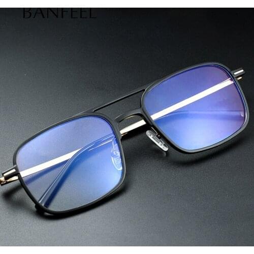 Titanium Oversized Square Glasses Metal Goggles Computer Prescription Optical Hyperopia Eyeglasses Frames Retro Eyewear Oculos