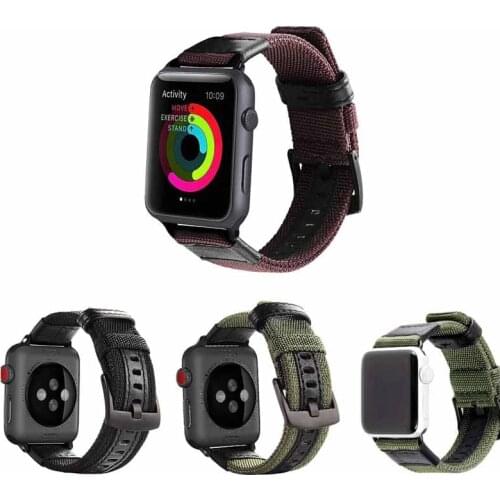 Nylon strap for iwatch band 38mm 40mm bracelet for apple watch SE bands 42mm/44mm replacement wristband series 6/5/4/3/2/1