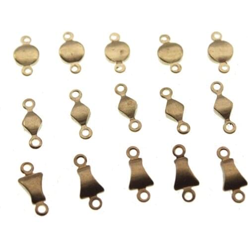 30pcs Brass Charms Connectors for Making Findings Bracelet Earrings Connectors DIY Handmade Necklace Jewelry Making accessories