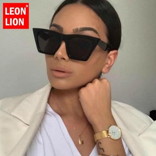 LEONLION 2021 Vintage Cateye Sunglasses Women/Men Candy Color Lens Lady Sun Glasses Classic Outdoor Travel Gafas De Sol Mujer