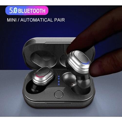 TWS-M3 Bluetooth 5.0 Wireless Headset Super Long Talk Time True Wireless Headsets Earbuds Sports Music Headset with Charge Box