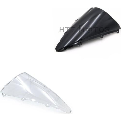 Windscreen Windshield Double Bubble For Yamaha YZF R1 2002-2003 02 03 Black Aftermarket Motorcycle Parts Clear