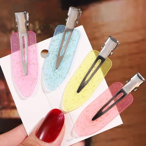 1Pcs No Bend Seamless Hair Clips Side Bangs Fix Fringe Barrette Makeup Washing Face Accessories Women Girls Styling Hairpins
