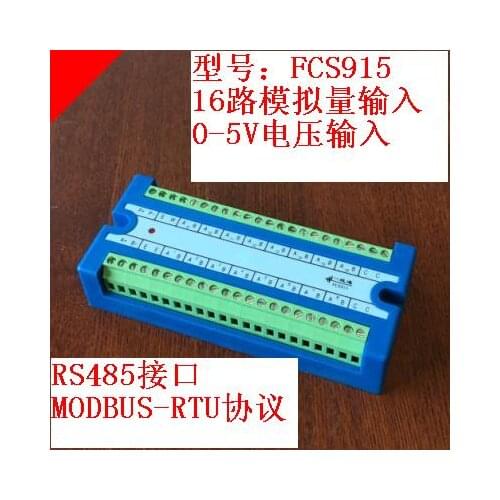 16 Way Analog Input MODBUS-RTU Protocol 16 Road 0-5 Volt Voltage Input 0~5V1-5V