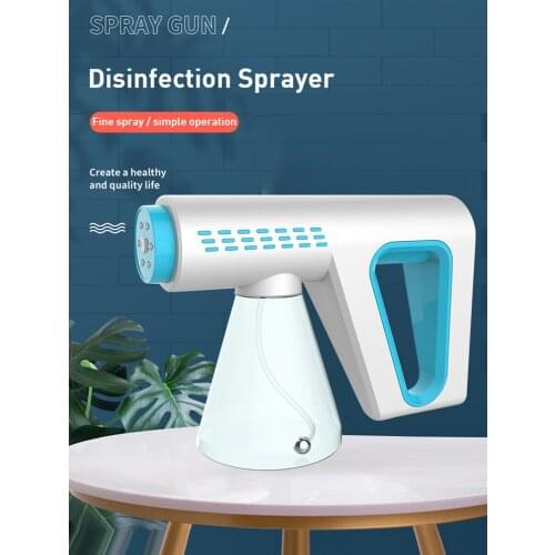 300ML Handheld Wireless Sanitizing Sprayer Blu-ray Nano Sprayer USB Charging Electric Home Disinfection Fogger Machine Air Clean