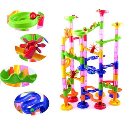 80PCS DIY Maze Balls Track Marble Race Run Building Blocks Educational Cunstruction Children Gift Baby Kids Toy