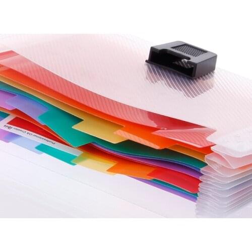 A6 Rainbow Expanding Document Bills Folder 13 Pocket School Accordion Folder XXUC