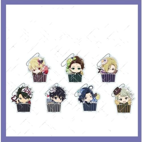 Anime MORIARTY THE PATRIOT William James Moriarty Pendant Keychain Acrylic Keyring Charm Cosplay Decor Q Version Birthday Gifts