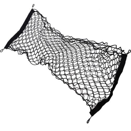 Car Net Nylon Rear Elastic Tidy Cargo 90x40cm Luggage Storage Holder Van SUV Trunk Organizer Mesh Camper Interior Accessories