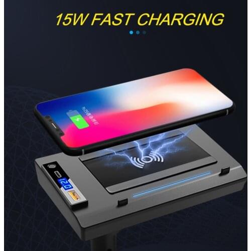 15W car wireless charger for Audi a6l a6 a7 c8 2019 2020 fast charging phone plate accessories for iphone sumsung
