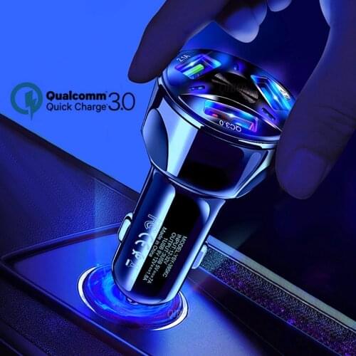 Car Charger Quick Charge QC 3.0 Car-Charger 3 Ports Fast Car Adapter Charger Phone USB C Charger for Samsung Xiaomi iPhone