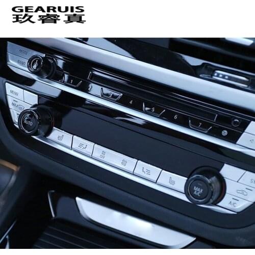 Car styling Air Conditioning CD Panel Decorative button decoration Cover Stickers for BMW X3 G01 X4 Interior auto Accessories