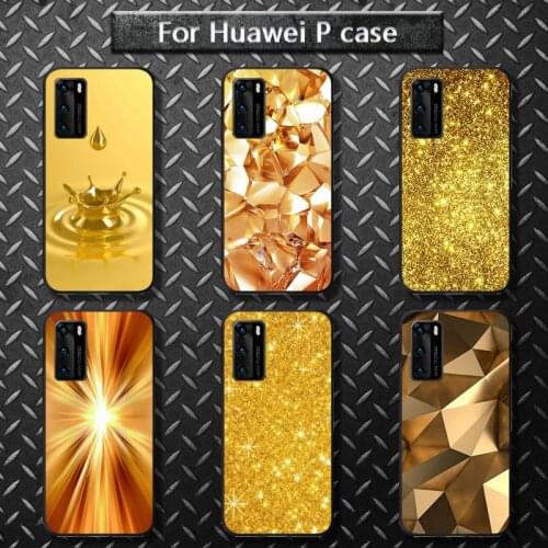 Golden gold pattern printed flower Phone Case for huawei P40 pro lite P8 P9 P10 P20 P30 psmart 2019 2017 2018