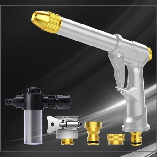 Home High Pressure Water Gun For Cleaning Car Garden Hose Water Pressure Nozzle Portable Watering Sprinkler Foam Water Gun
