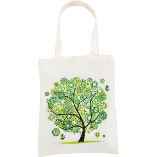 DIY Diamond Painting Eco-friendly Handbag Seasons Mosaic Drill Shopping Storage Bags Foldable Grocery Tote Home Organizer Gift