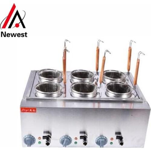 6-hole noodle cooker Electric cooking machine Pasta Cooker Stainless steel plate electric noodle soup noodle soup 6000W