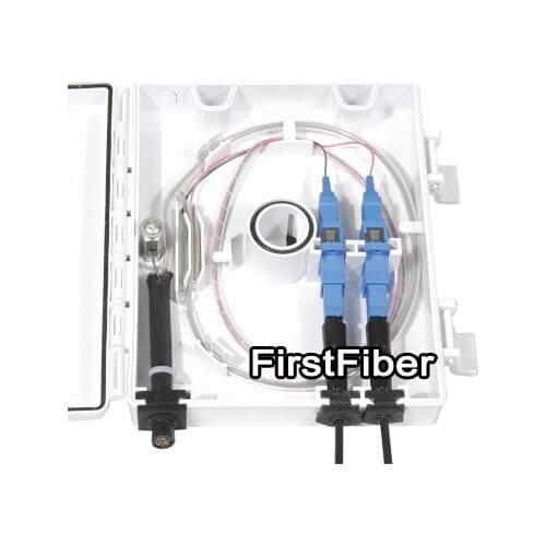 FF-FTB2B 2 Cores Optical Terminal Box (Max Capacity: 2 cores SC), Support Wall Mounting, 150*120*37mm