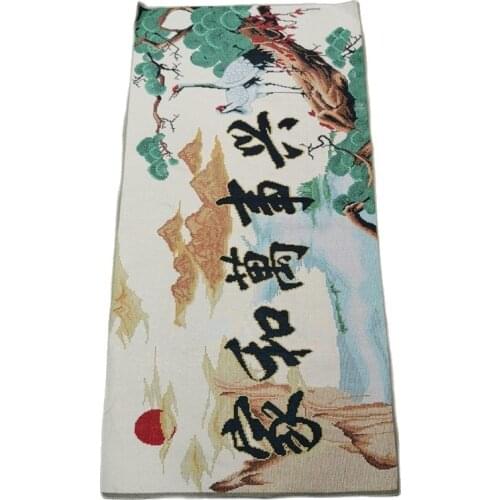 China old silk like hanging painting Embroidery Calligraphy painting long 120cm