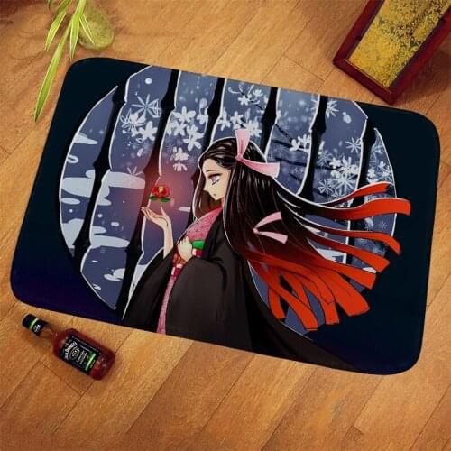 Demon Slayer Rugs 3D Print Carpet Outdoor Rug Kids Bedroom Kawaii Rugs Movie Floor Mat Living Room Cartoon Floor Anime Carpet