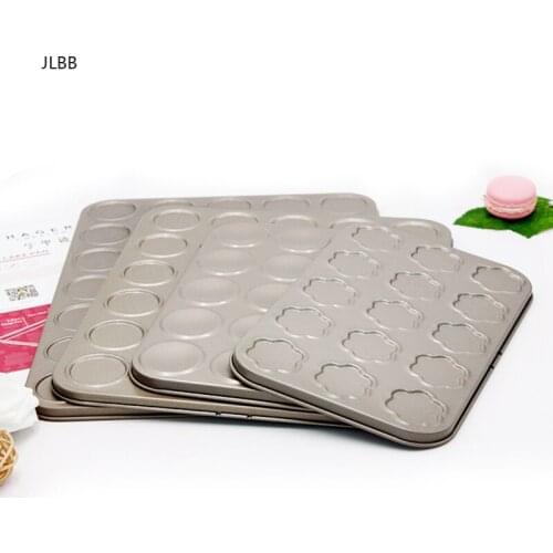 Macaroon Kit Carbon Steel Baking Pan 30/35 Hole Macaron Pot Non-Stick Baking Tray DIY Mold Baking Mat Cake Decorating Supplies