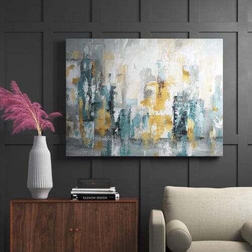 Wall Art Canvas Abstract City Street Painting Picture Print Home Scenery Decor Poster Cuadros For Living Room Modular No Frame