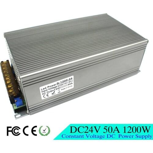 Single Ouput 24V 50A 1200W Switching Power Supply Driver Transformers 110V 220V AC to DC24V SMPS for strip lamp Light CNC CCTV