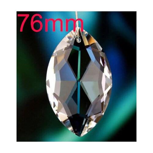 Wholsale Crystal Marquis 76mm Prism Suncatcher Chandelier Faceted Pointed Oval Pendant 240Pcs/lot